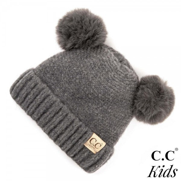 KIDS DOUBLE POM AUTHENTIC C.C BEANIES