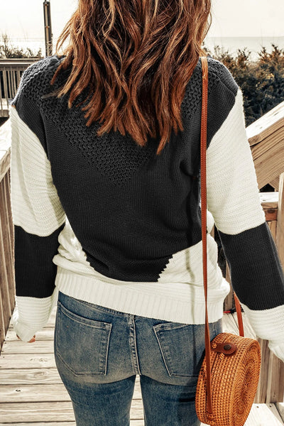 Chevron Two-Tone Sweater (In Stock)