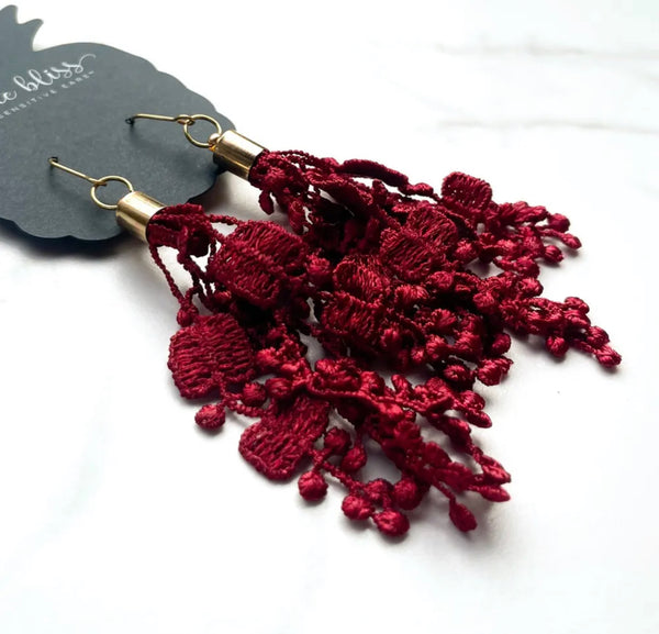 VINE IN SANGRIA DIXIE BLISS EARRINGS