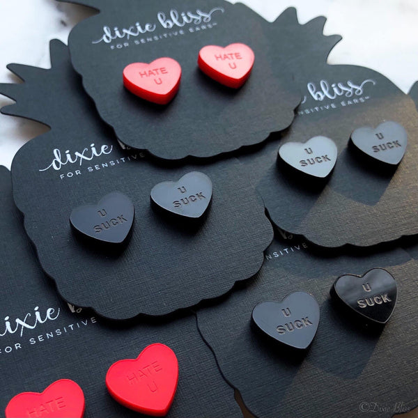 CANDY HEARTS - SALTY - DIXIE BLISS EARRINGS