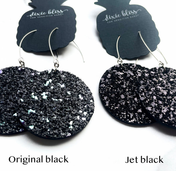 VEGAS IN JET BLACK DIXIE BLISS EARRINGS